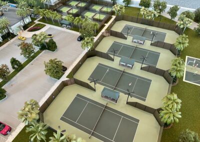 RiverCreek sales center tennis court model